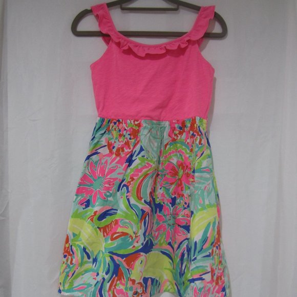 Lilly Pulitzer XL 12 14 Ruffle A Line Dress - Picture 1 of 8